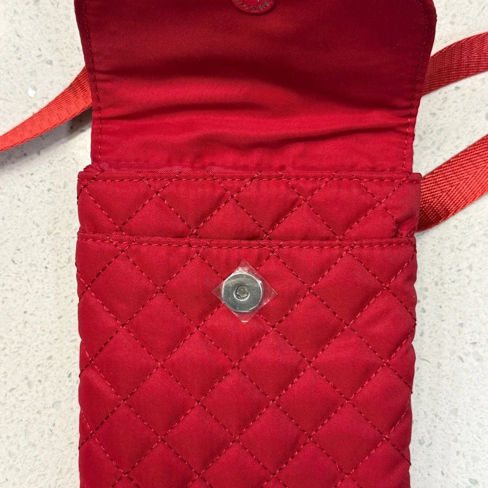 Chicos Red quilted crossbody bag